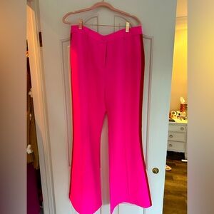 Kate Hewko Pink and Red Flare Pants L
